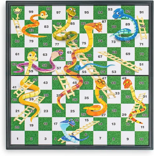 Vista 2 de Juego de mesa magnético de serpientes y escaleras - 9.6 pulgadas