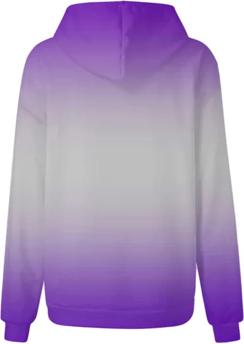 Vista 3 de Chaqueta de dormir para mujer, casual, con bolsillo, de manga larga, a la moda, sudadera con capucha