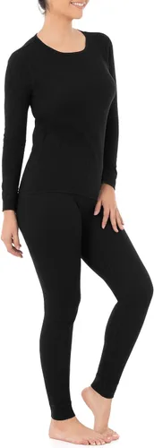 Vista 4 de Fruit of the Loom Set térmico premium de micro gofres para mujer, Gris