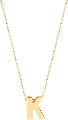 Vista 14 de Gelin 10K Solid Gold Initial Necklace for Women (A to Z All Letters)