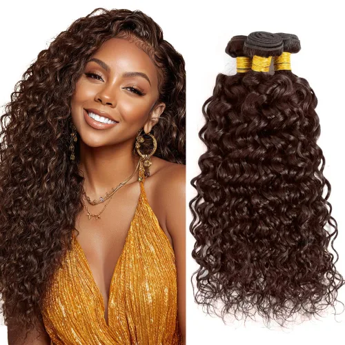 Vista 64 de Color 30 paquetes de cabello humano marrón onda del cuerpo paquetes 8 10 12 pulgadas brasileño virgen Remy extensiones de cabello humano doble trama