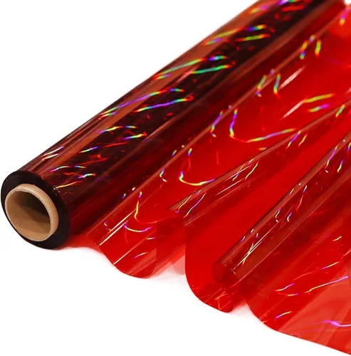 Vista 8 de CMFYHM Rollo de envoltura de celofán iridiscente negro I 86 cm de ancho X 30 m de largo I Celofán colorido perfecto para canastas, regalos