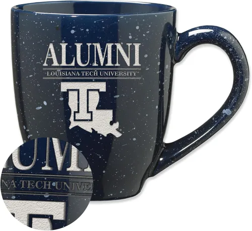 Vista 42 de Rico Industries NCAA Illinois Fighting Illini Alumni - Taza de café de cerámica moteada grabada con láser de 16 onzas