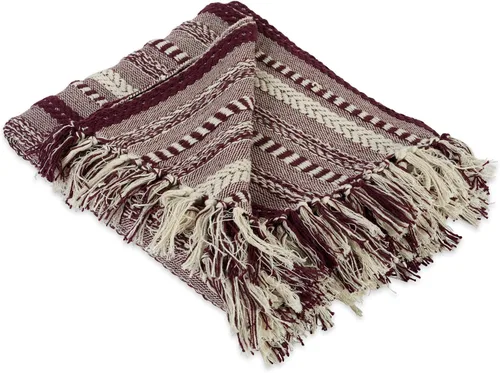 Vista 14 de DII Manta de tiro decorativa trenzada a rayas, 50x60 pulgadas, Alcachofa