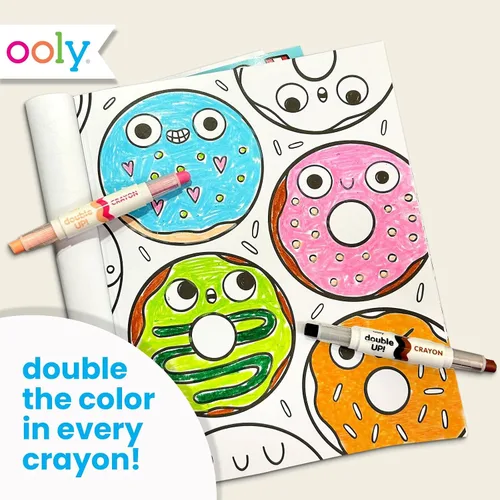 Vista 5 de Ooly Double Up - Juego de 6 crayones de doble punta, 12 colores, no tóxicos y solubles en agua, a partir de 3 años