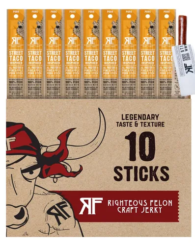Vista 11 de Righteous Felon Palitos de carne Palitos de carne 100% Palitos de carne sin gluten y keto Palitos de carne bajos en azúcar y altos