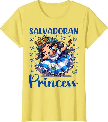 Vista 39 de Camiseta de princesa salvadoreña dabbing para niñas y niños