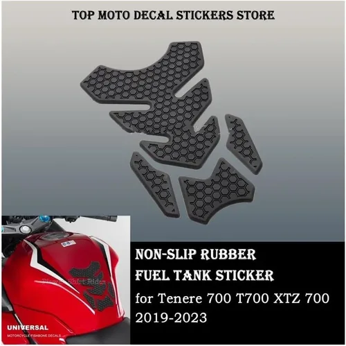 Vista 2 de Fuel Tank Gasket Motorcycle Fish Bone Sticker Gas Fuel Tank Protector Pad Cover Decal for Tenere 700 T700 XTZ 700 2019-2023 Motorbike
