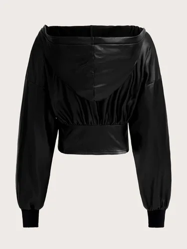 Vista 2 de Verdusa Sudadera con capucha y manga larga con cremallera para mujer