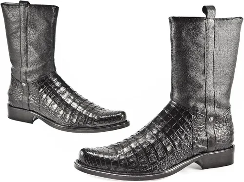 Vista 8 de Cuadra Botas de vestir con Cremallera Chocolate y Negro de 7 a 11, Negro, 10.5