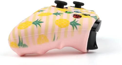 Vista 4 de RALAN - Funda protectora de silicona antideslizante para control de Xbox One compatible con Xbox 1 inalámbricacon cable con 2 bonitas tapas