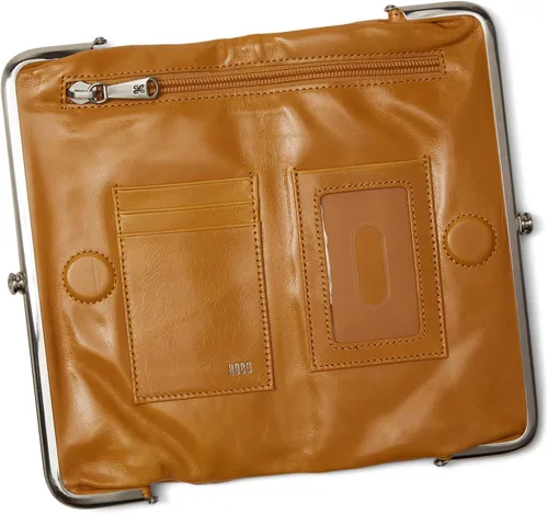 Vista 3 de HOBO Lauren - Bolso de mano para mujer, construcción de cuero suave, dos compartimentos de marco superior, cierre Kiss Lock