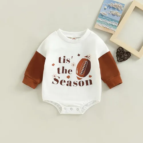 Vista 46 de MERSARIPHY Sudadera de fútbol para bebé, traje de manga larga con letras divertidas, ropa de otoño e invierno
