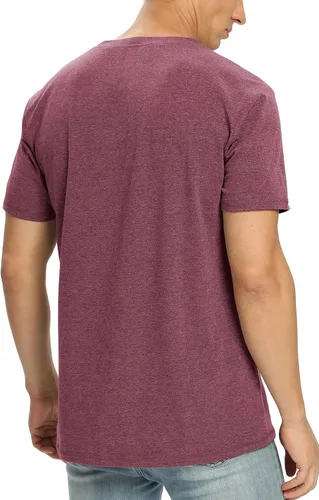 Vista 42 de NITAGUT Camiseta clásica de algodón para hombre con cuello redondo