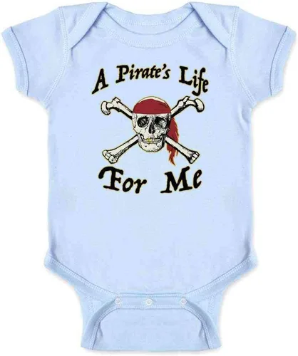 Vista 10 de Pop Threads Nautical Skull and Crossbones Bandana T-Shirt Baby Bodysuit Infantil Negro