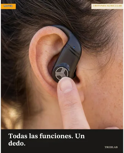 Vista 11 de TREBLAB Auriculares inalámbricos X4 con ganchos para los oídos, batería 253H, micrófono ENC, Bluetooth 5.4, funda de carga USB-C, IPX5 impermeable