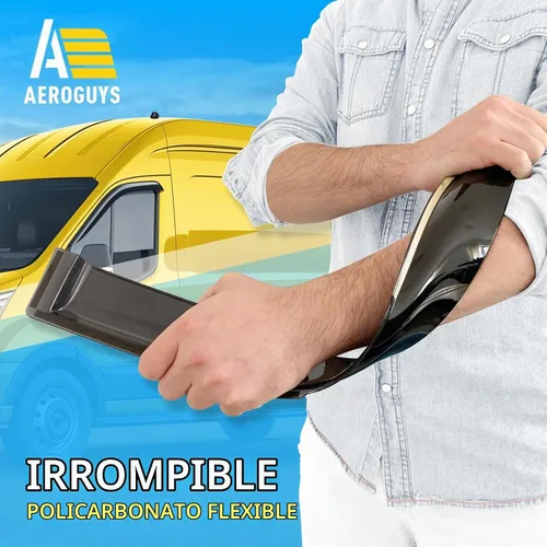 Vista 4 de Deflectores de ventana extra duraderos con cinta adhesiva para viseras de lluvia, protectores solares, ventilación para parabrisas, accesorios Para