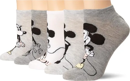 Vista 6 de Disney Paquete de 5 calcetines invisibles de Mickey Mouse para mujer Assorted Neutral