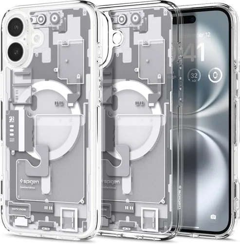 Vista 28 de Spigen Ultra Hybrid MagFit Impresión Digital Directa - Funda para iPhone 16 Pro [Diseño Personalizado][Compatible con Magsafe] - Analógica DDP
