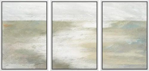 Vista 193 de wall26 Lienzo enmarcado para pared, juego de arte de acuarela pastel, paisaje rural, ilustraciones con formas abstractas, arte moderno, decorativo