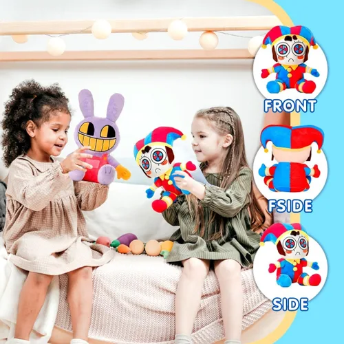Vista 4 de btox The Amazing - Peluche digital de circo Jax Pomni, Ragatha, lindo peluche de Kinger Zooble Bubbles Caine animal de peluche, regalo de fiesta