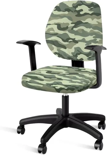 Vista 21 de Funda para silla de oficina de mármol azul, funda para silla de escritorio, sin brazos, fundas para sillas de computadora, 2 piezas, tela elástica
