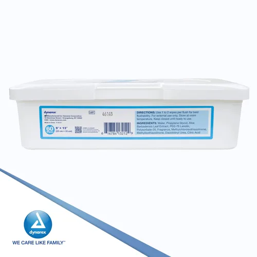 Vista 7 de Dynarex DynaCare - Toallitas desechables para higiene de baño para adultos, sin alcohol, seguras para alcantarillas y sistemas sépticos, toallitas