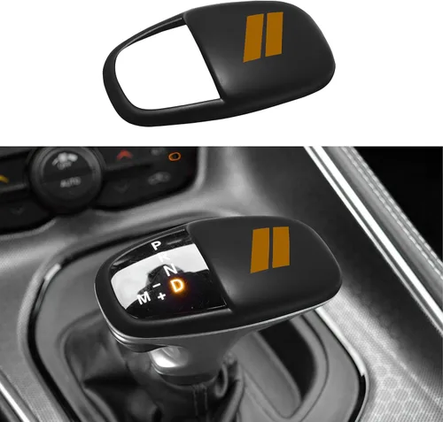 Vista 12 de Cubierta de cabeza de perilla de cambio brillante para accesorios Dodge Charger 2015-2023 Challenger 2015-2023 2024 Durango 2016-2025 2026 ABS