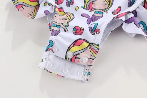 Vista 5 de AMMENGBEI Traje de baño para niña pequeña, traje de baño de una pieza, bikini para bebé