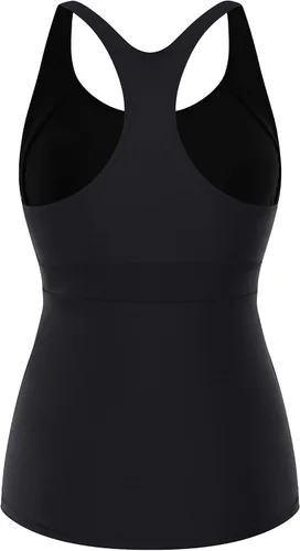 Vista 2 de AdoreShe Traje de baño de espalda cruzada para mujer, color negro