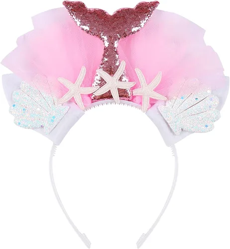 Vista 5 de Koatobbor Mermaid Princess Costume LED Light Up Mermaid Tutu Dress for Girls Halloween Dress Up Outfit 3-8Years