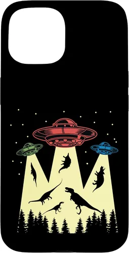 Vista 6 de Funda vintage de secuestro alienígena de dinosaurio para iPhone 17