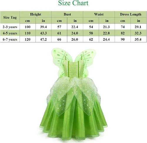 Vista 6 de ToLaFio Disfraz de princesa para niñas de cumpleaños, juego de rol, vestido de fiesta de Halloween