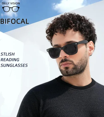 Vista 4 de Paquete de 4 lentes de sol de lectura bifocales de alta calidad para hombres y mujeres, clásicos, para exteriores, UV400, unisex, a la moda