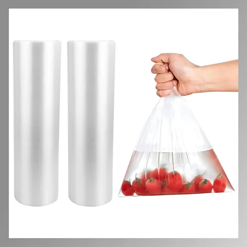 Vista 12 de Plástico transparente de 10 x 15 pulgadas – 350 bolsas para productos, reutilizables, lavables, frescuras, desechables, rollo continuo, fácil