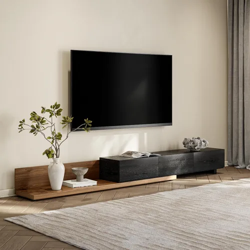 Vista 9 de Homary - Soporte extensible para TV, consola multimedia de 80 a 110