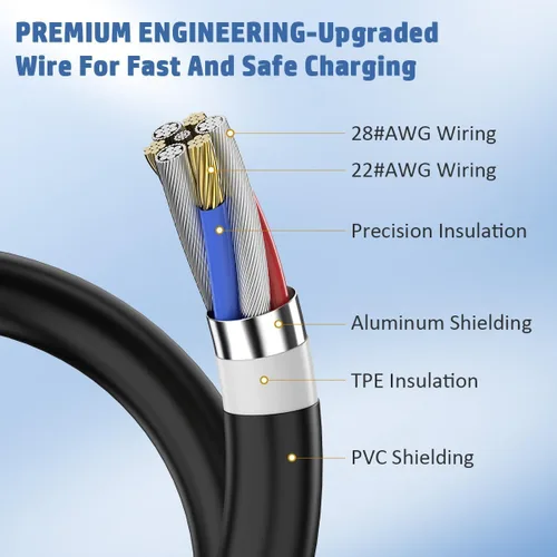 Vista 3 de EAGLEGGO Cable de carga micro USB (6.6 ft), para Astro MIXAMP PRO TR, USB 2.0, 6.5 pies, negro