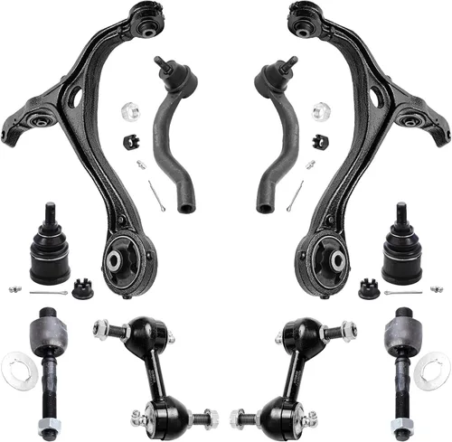 Vista 88 de Detroit Axle - Kit de suspensión delantera de 10 piezas para Chevrolet Trailblazer GMC Envoy 2004-2007 2005 2006 Soportes de brazo de control