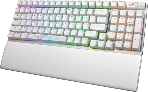 Vista 8 de ASUS ROG Strix Scope II 96 Teclado mecánico inalámbrico para juegos, 96% de tamaño completo, conectividad trimodo, interruptores ROG NX Storm