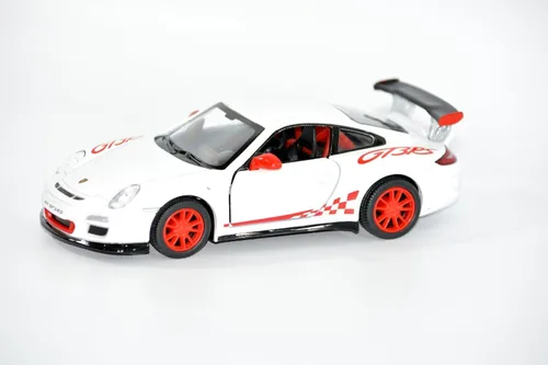 Vista 4 de KiNSMART - Porsche 911 GT3 RS Escala 1:36 5" Die Cast Metal Modelo Juguete Deportivo (4SET)