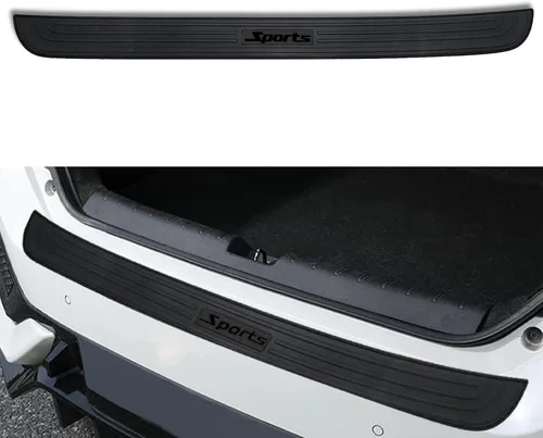 Vista 9 de Protector de Parachoques Trasero de Automóvil, Accesorio Universal de Goma Resistente a Rayones con Protectores de Entrada de Puerta del Maletero