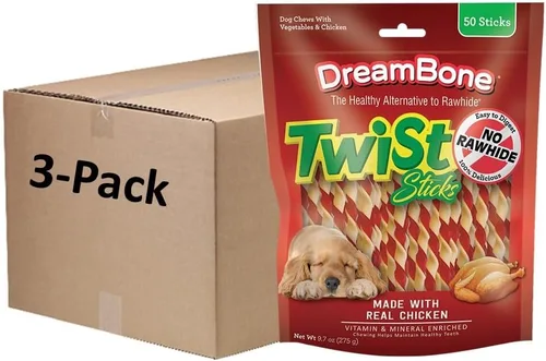 Vista 12 de DreamBone Twist Sticks - Golosinas para perros sin cuero crudo con proteína