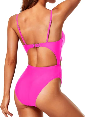 Vista 2 de Tempt Me Trajes de baño de una pieza para mujer, traje de baño sexy con nudo frontal