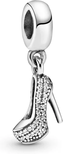 Vista 2 de PANDORA Jewelry Pave Stiletto - Colgante para zapatos de aguja, compatible con Pandora Moments, dije de plata de ley con circonita cúbica, viene