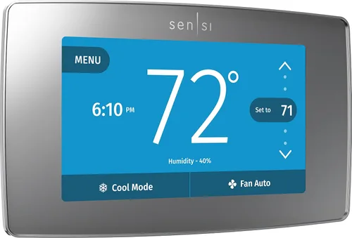 Vista 13 de Emerson Sensi Touch - Termostato inteligente Wi-Fi con pantalla táctil a color, funciona con Alexa, certificado Energy Star, requiere cable C, ST75