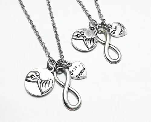 Vista 5 de ALIMITOPIA 60 dijes de letras de Best Friend en forma de corazón de durazno de doble cara para hacer pulseras, collares, joyas y hallazgos