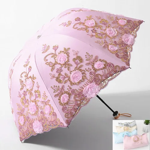 Vista 110 de Honeystore - Parasoles de encaje de flores para fiesta de boda, paraguas nupcial de encaje