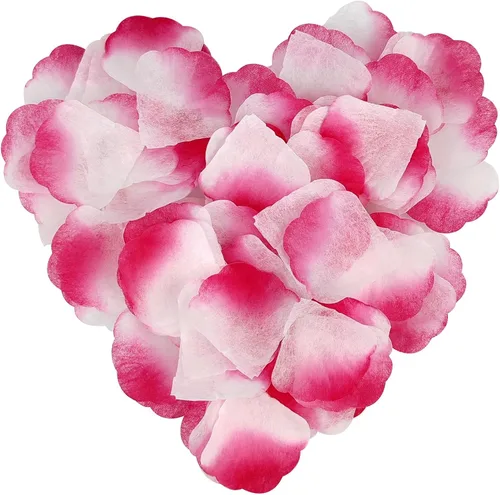 Vista 13 de JHFGJGH 500 Piezas Pétalos de Rosa Negros Exquisitos, Pétalos de Rosa de Seda de Imitación, Pétalos de Flores Artificiales para Noches Románticas