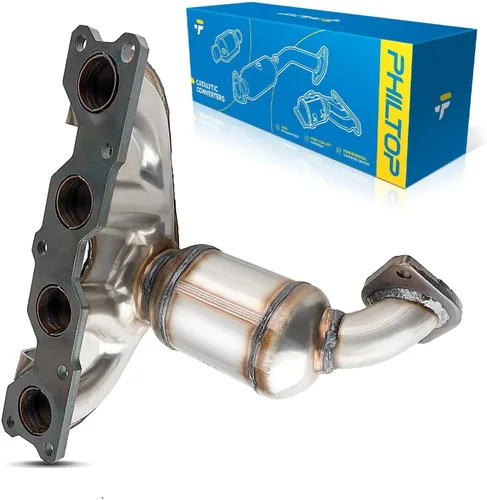 Vista 101 de PHILTOP Convertidor Catalítico de Ajuste Directo para Murano 2009 2010 2011 2012 2013 2014 3.5L, Cáscara de Acero Inoxidable Aluminio 203-1010