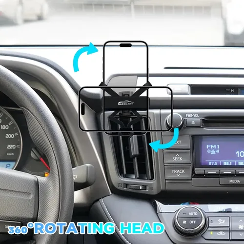Vista 3 de B&DOG XSIN Soporte de teléfono de automóvil para Toyota RAV4 2013-2019, soporte activado por gravedad mejorado con base ajustable, instalación